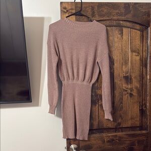Elegant Mauve Knit Dress
